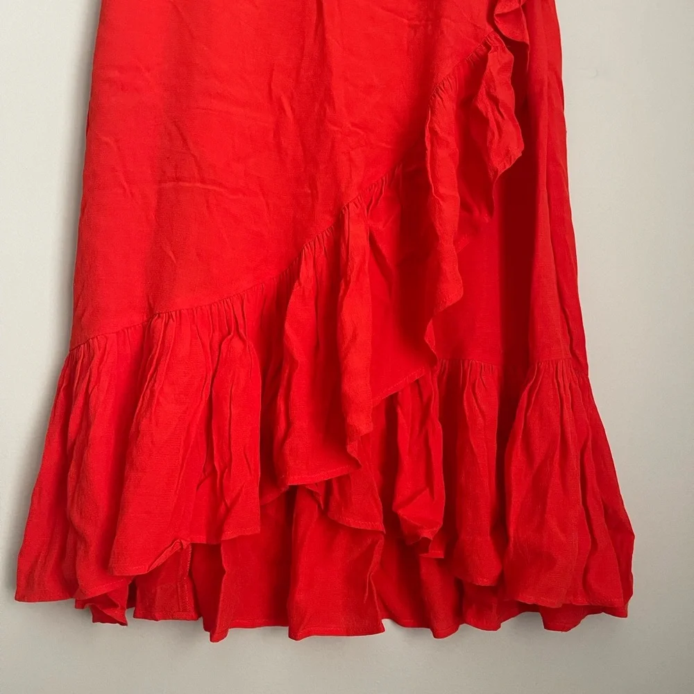 H&M Red High-Low Ruffle Skirt - Picture 4 of 7